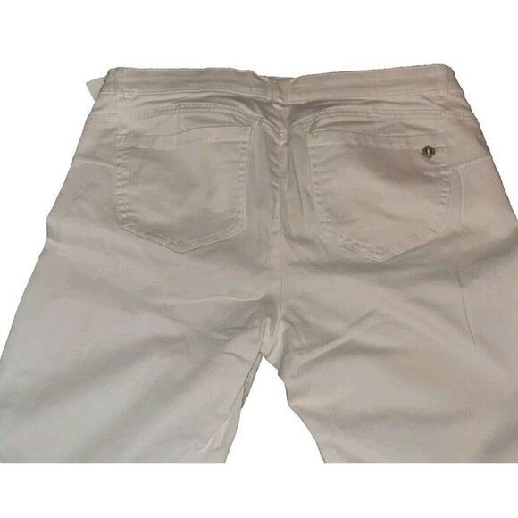 NWT DEMOCRACY White Denim "AB"SOLUTION Slimming Freedom Ankle Skimmer Jeans 14 - Picture 6 of 6